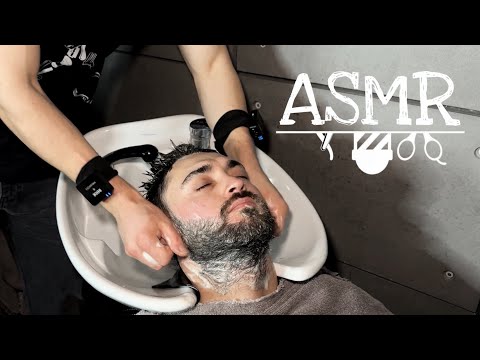 💈ASMR BARBER | Water, Foam & Care Sounds 💆‍♂️🫧 Hair Wash