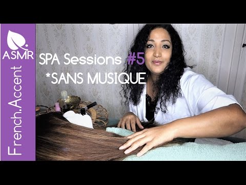 SANS MUSIC REUPLOAD Spa sessions #5 Massage cuir chevelu, oreilles etc Soin complet! [asmr français]