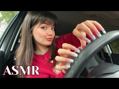 FAST AND AGGRESSIVE ASMR IN THE CAR (Camera Tapping, Mouth Sounds, Hand Sounds, Rambles, Tapping, +)