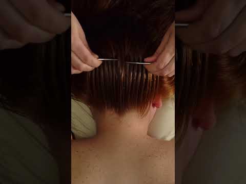 Didn’t realize she was 😴 #asmr  scalp massage