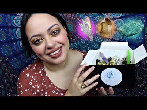 ASMR| Sleepy Time Crystal Unboxing (Crystal Tapping & Scratching, Crinkles)