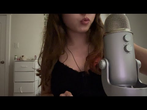 ASMRㅣlipgloss mouth sounds, personal attention w eyelash curler and tweezers | custom for fernando
