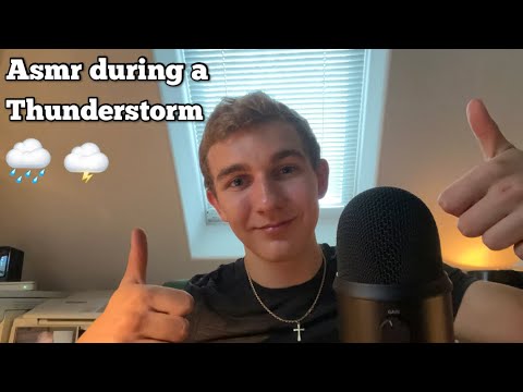 Doing asmr during a thunderstorm