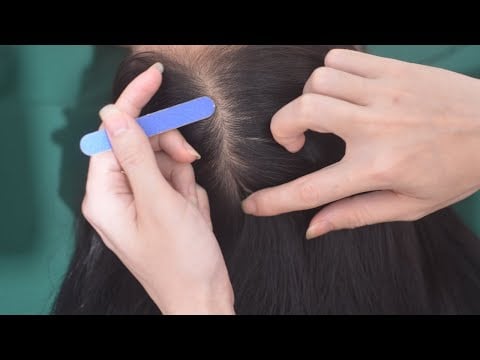 ASMR Head Scratch & Hair Parting Sounds / Hair Tingly For Relieve Stress, Anxiety