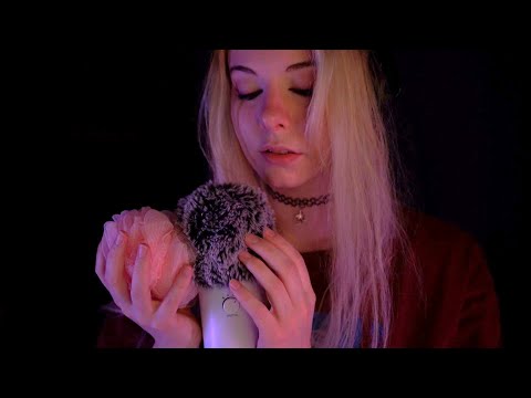 ASMR | soft Loofah & Mic Blowing to fall asleep - no talking, Blue Yeti