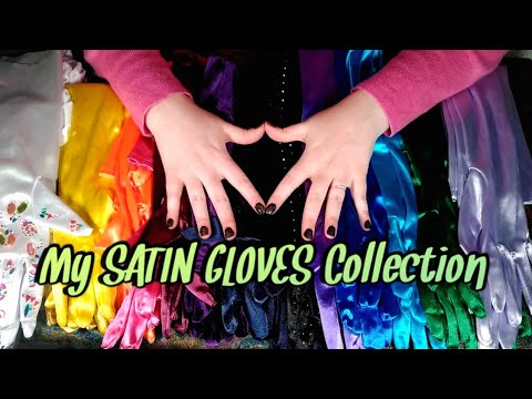 My SATIN GLOVES Collection ASMR 🧤 Organizing and Examining 🔎 Soft Speaking