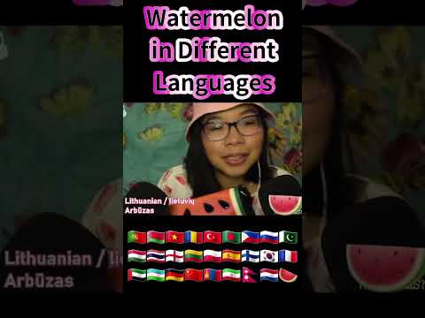 ASMR WATERMELON IN DIFFERENT LANGUAGES 🍉🫧 #watermelon #bubblegum #bubblegumasmr