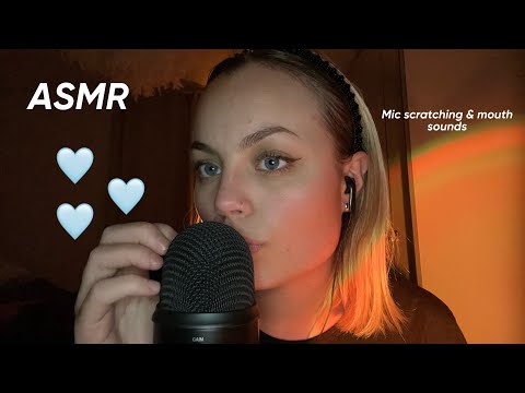 ASMR Mic scratching combined with mouth sounds 🤤🔥✨ * tingle warning*