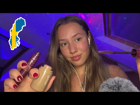 ASMR Swedish friend does your makeup for a date, ASMR på svenska 