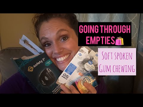 ASMR | Going Through My Empties! 📦Soft Spoken Gum Chewing❤️