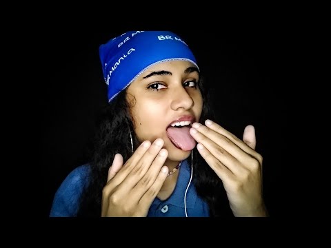 ASMR: SPIT PAINTING MOUTH SOUNDS 💦👅DANDO BANHO DE GATO EM VOCÊ!