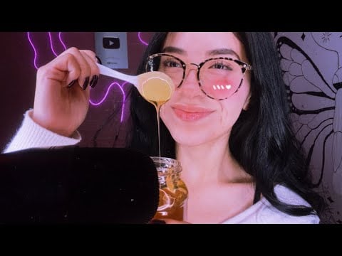 ASMR | COMIENDO MIEL 🍯 💞| M0uth Sounds | Andrea ASMR 🦋