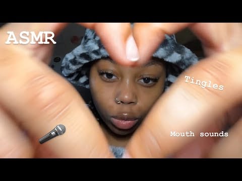 ASMR | No Talking ASMR Mouth Sounds + Face Touching + Hand Movements (HEADPHONES ON)🎤💆🏽‍♀️