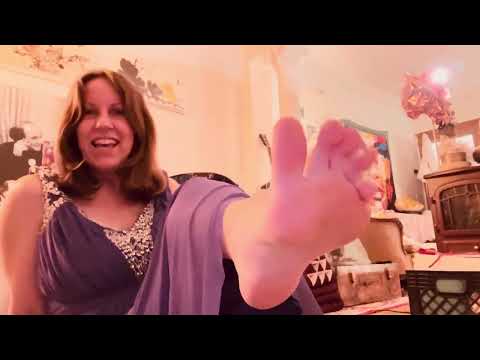 ASMR Bare foot silliness whispers relaxing fancy shoes
