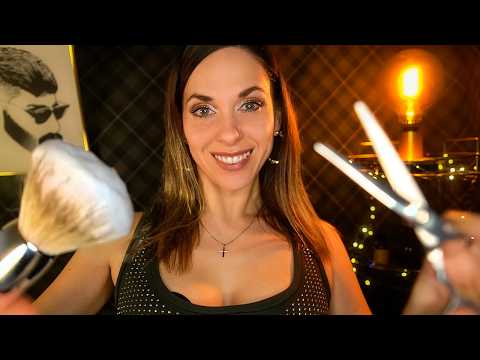 ASMR Realistic Barbershop Roleplay 💈 Haircut, Shave & Scalp Massage (Tingly)