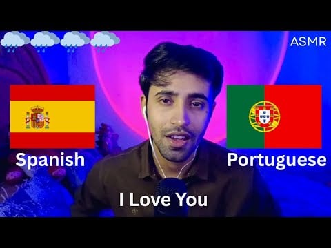Whispering (I Love You) In Spanish & Portuguese with Background Rain 🌧️ (Lofi ASMR)