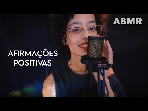 ASMR | PALAVRAS E AFIRMAÇÕES POSITIVAS COM SOM DE CHUVA E TROVÃO NO FUNDO ⛈️ - sussurros e voz suave