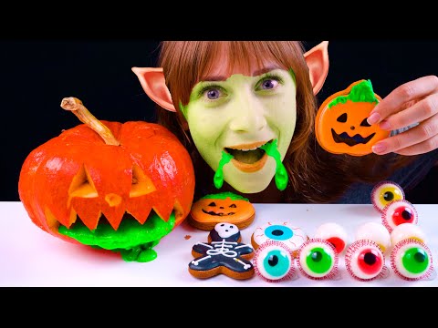 ASMR HALLOWEEN CANDY PARTY ASMR EATING 먹방  | LiLiBu ASMR