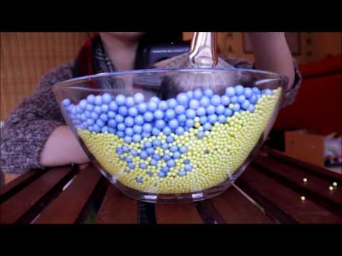 ASMR ~ Relaxing Playing with Styrofoam Balls ~