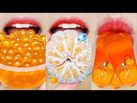 🧊Ice Cold Frozen Tangerine🍊 & Sweet Tangerine Snacks ASMR Mukbang Eating Sounds