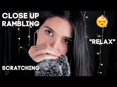 Whispering "Relax" ❤️ Tingly Fluffy Mic Scratching & Rambling ✨ ASMR