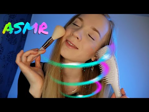 ASMR SUOMI Huolehdin Susta💜Kasvojen Silittelyä & Hiusten Harjausta✨ASMR CLOSE UP Personal Attention