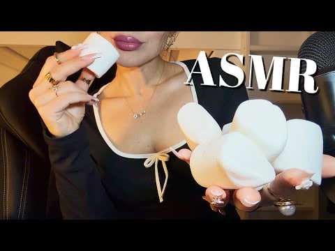ASMR| Eating MARSHMALLOW ~ Up-Close Eating Sounds (No Talking) ✨
