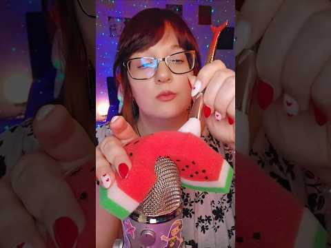 Wie findet ihr die Trigger? Schwamm mit Pinsel 💕#asmrvideo #asmrbrushing #asmrsounds #asmr