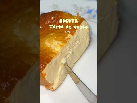 🍰Tarta de queso con 4 ingredientes 😍 #asmr #receta #cheesecake
