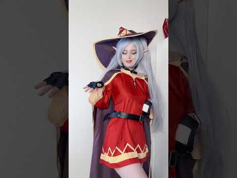 Heheh Frieren X Megumin Cosplay #animecosplay #cosplay  #anime #cosplaygirl #frieren #megumin
