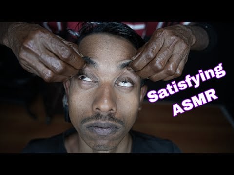 Old School Barber Doing Forehead Massage And Ear Massage With Pure ASMR Sound | Neck Cracking ASMR