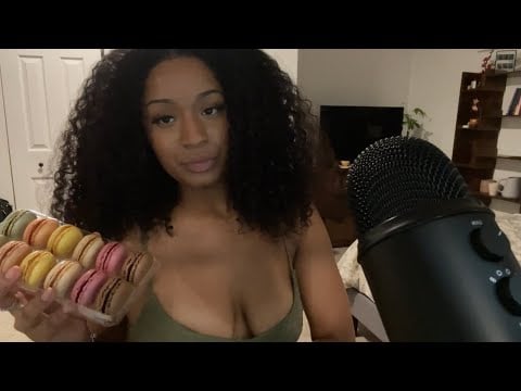 asmr macaron eating sounds 