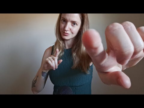 ASMR fast hand sounds and movements with mouth sounds and whispering - personal attention
