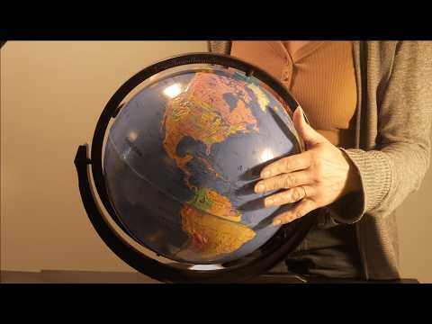 ASMR - Globe Tracing / Canada - Softly Spoken