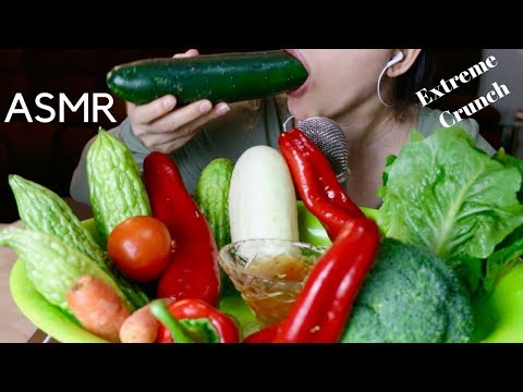 ASMR VEGGIE PLATTER, Extreme Crunchy Eating Sounds ( No Talking )