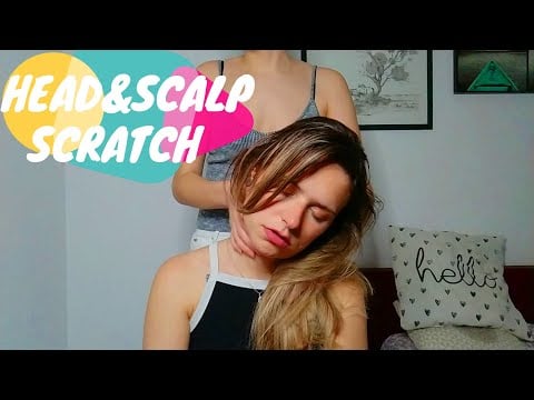 ASMR Scalp scratch head massage with lot of tingles
