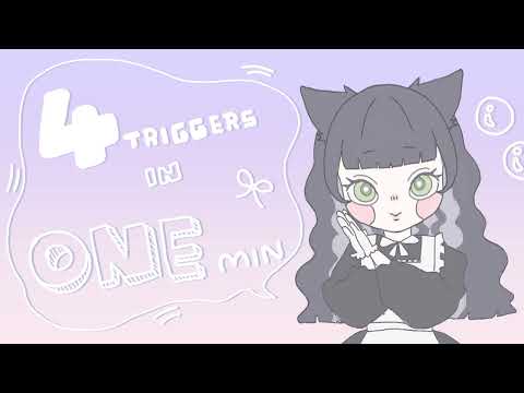 ୨୧✿ ASMR ✿୨୧ 4 TRIGGERS in ONE MIN｜no talking｜