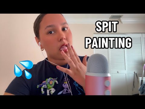ASMR SPIT PAINTING 👅💦