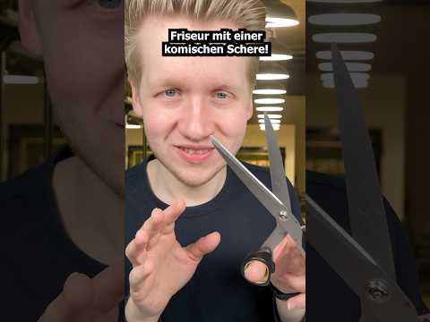 Friseur mit einer komischen Schere! #asmr