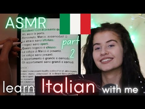 ASMR learn ITALIAN with me PART 2 🇮🇹  - Italian for BEGINNERS (soft spoken) until you fall asleep 😴💤