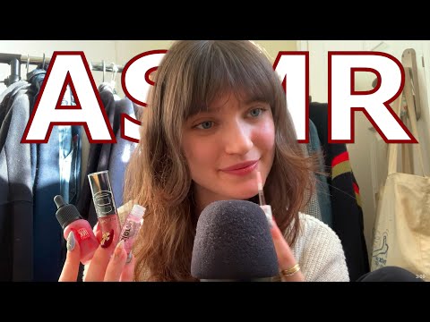 ASMR ~ Lip Gloss Application (Mouth Sounds, Fast Tapping, Whispers)