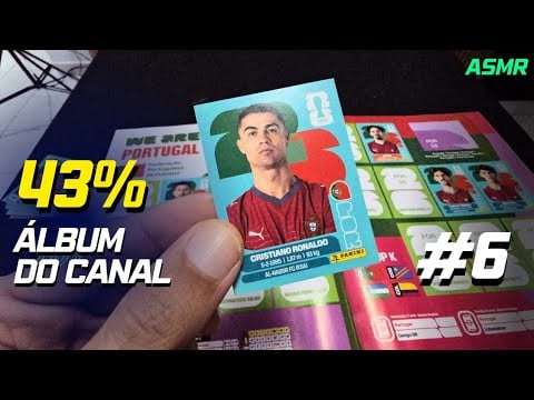 ASMR COLANDO FIGURINHAS DOS INSCRITOS - ÁLBUM DA COPA 2026 #6 