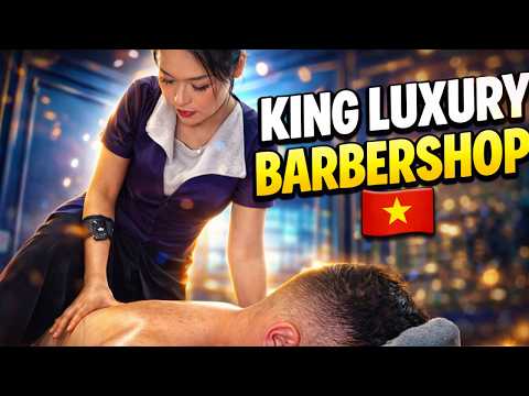 ASMR Vietnamese Barbershop – DEEP Relaxing Oil Massage & Back Stepping 🇻🇳 | Luxury Barber Experience