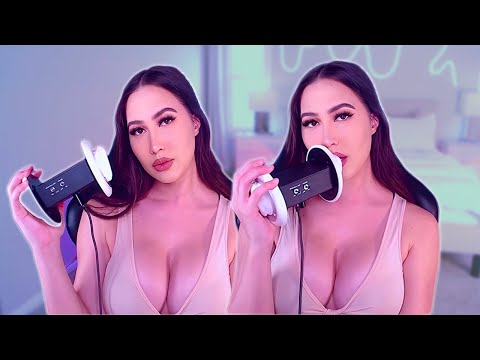 ASMR Ear mouth sounds & kissing 3dio