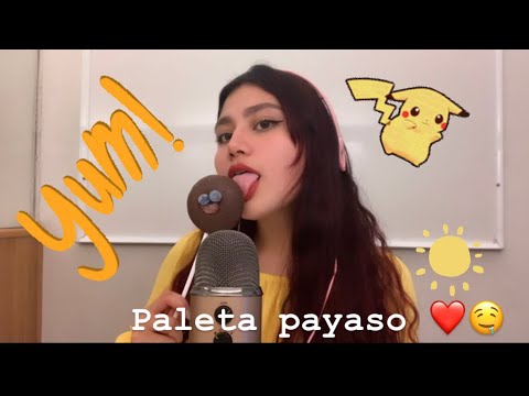 ASMR ESPAÑOL- Comiendo una paleta payaso.