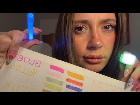 ASMR testing your eyes before you go to sleep 