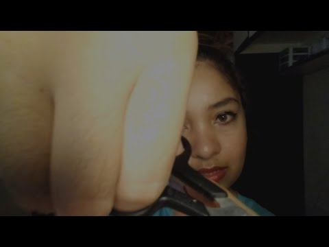 ASMR Fazendo o corte ✂ do verão no seu cabelo💇‍♀️ Escova e tesoura no seu cabelo para relaxar