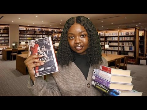 ASMR Bubbly Librarian Helps You Out Choosing a Good Book 📚 [reading, tapping]