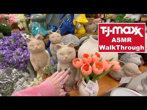 ASMR Gum Chewing TJ Maxx Store Walk Through | Whispered Voiceover