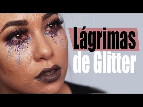 TUTORIAL Maquiagem de Halloween - Lágrimas de Glitter